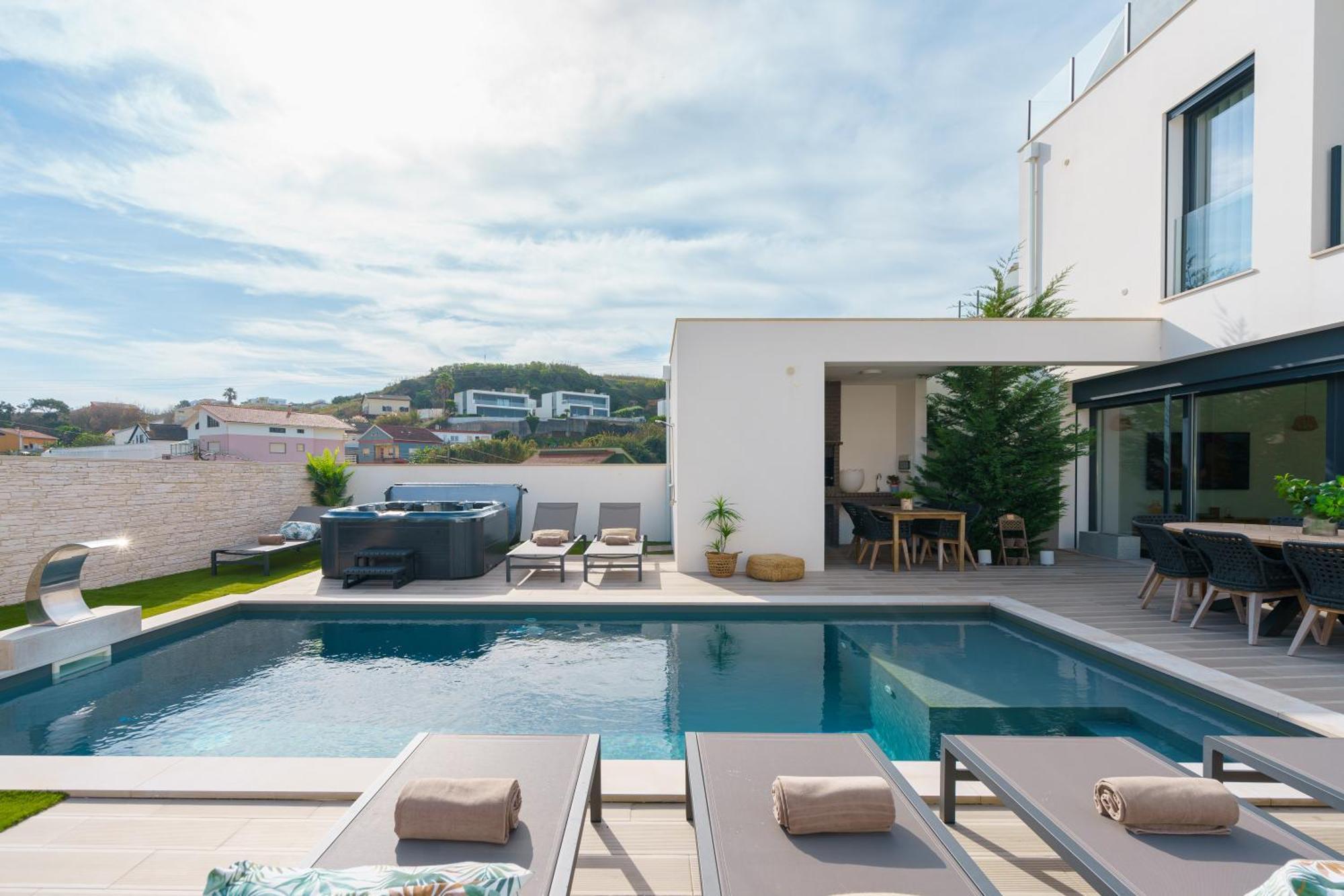 Paradise Villa, Luxury Villa Near The Beach Ribamar  Luaran gambar